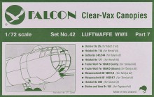 Falcon Clearvax Canopy Set No.42: Luftwaffe World War II Part 7 (Accessories 1:72)